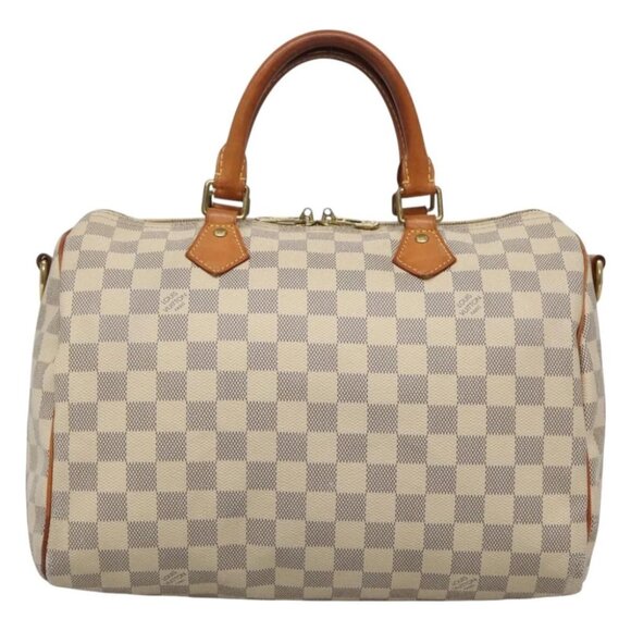 LOUIS VUITTON Damier Azur Speedy Bandouliere 30 Bag 2way N41052 LV Auth 127557 - Picture 14 of 16